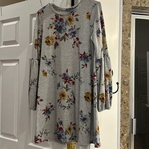 Grey with floral print